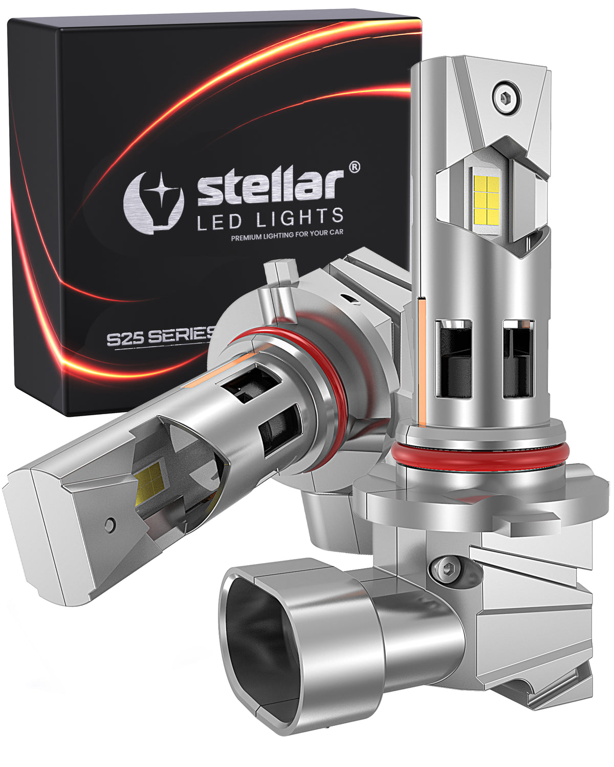 Stellar Lampe 9005/HB3 (S25) – 1 Paar (2 Stück) LED,  +200 % Helligkeit, 1 Jahre Garantie
