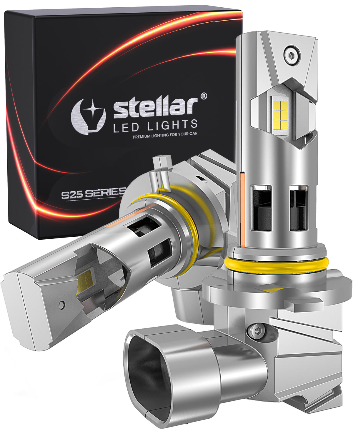 Stellar Lampe 9006/HB4 (S25) – 1 Paar (2 Stück) LED,  +200 % Helligkeit, 1 Jahre Garantie