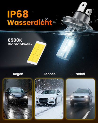 Stellar Lampe H4 (S25) – 1 Paar (2 Stück) LED,  +200 % Helligkeit, 1 Jahre Garantie