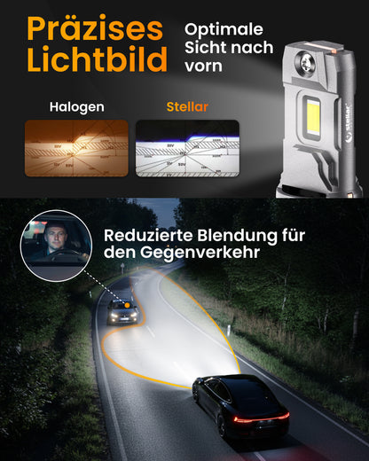 Stellar Lampe H7 (S25) – 1 Paar (2 Stück) LED,  +200 % Helligkeit, 1 Jahre Garantie